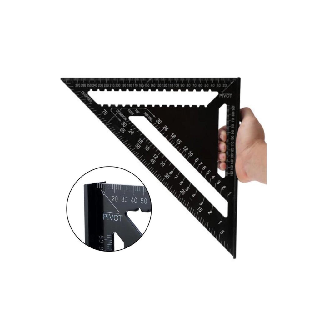 black triangle ruler for architecture student or professional architect great for woodwork carpentry and model making